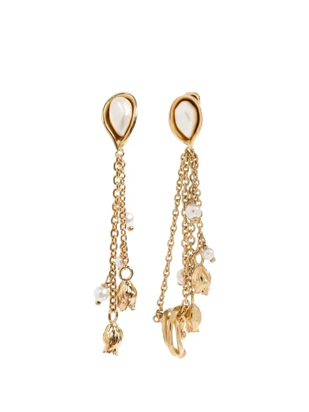Серьги-подвески Chloé с жемчужинами, золотистые