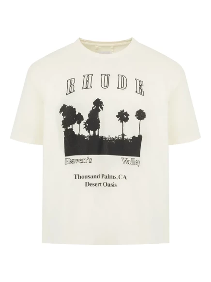 Мужская футболка Rhude с графическим принтом, нейтральные тона