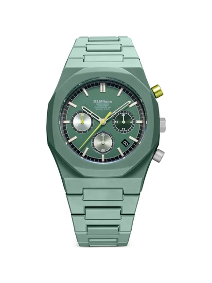Мужские часы D1 Milano Polychrono 40,5 мм, зеленые
