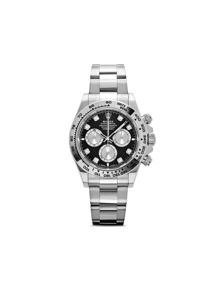 Часы Rolex Daytona 40 мм белое золото, черный циферблат