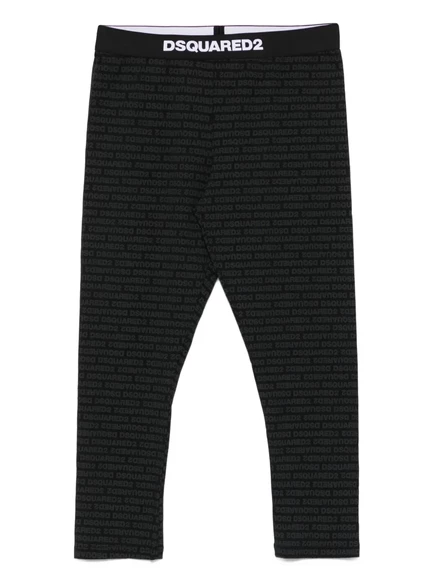 Женские леггинсы DSquared2 с логотипом, черные