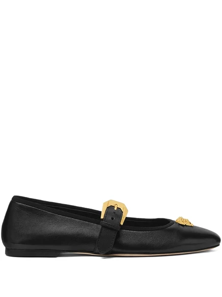 Балетки с пряжкой Versace Medusa black