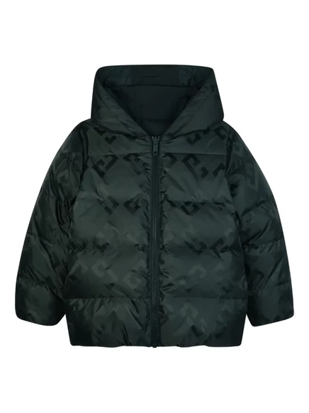 Детская стеганая куртка Givenchy Kids с капюшоном, зеленая