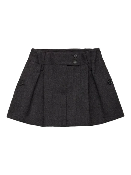 Женская мини-юбка Prada в складку с шевронным узором, серая