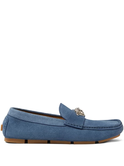 Замшевые мокасины Versace La Medusa blue