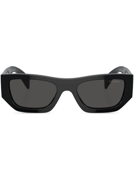 Солнцезащитные очки с геометрической надписью и логотипом Prada Eyewear black