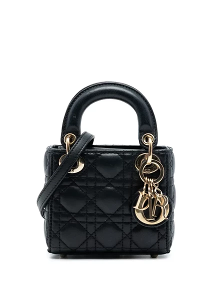 Женская сумка Christian Dior Lady Dior, чёрная