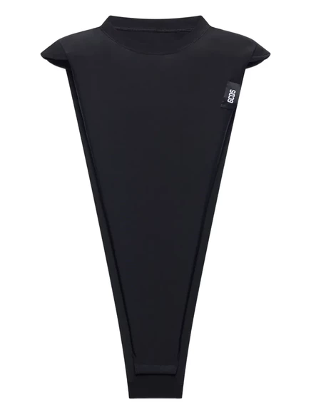 Женское боди GCDS Inverted Triangle, черное