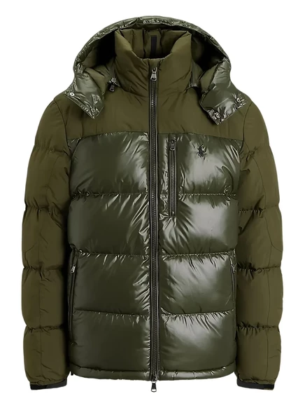 Мужской пуховик Polo Ralph Lauren с капюшоном, хаки