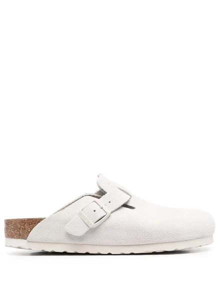 Женские шлепанцы Birkenstock с боковой пряжкой, белые
