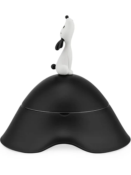 Миска для собак Alessi Lula с крышкой, черная