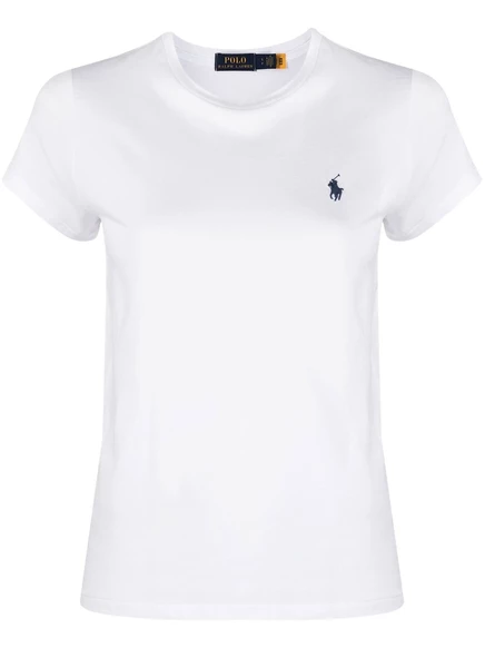 Женская футболка Polo Ralph Lauren с вышитым Pony, белая