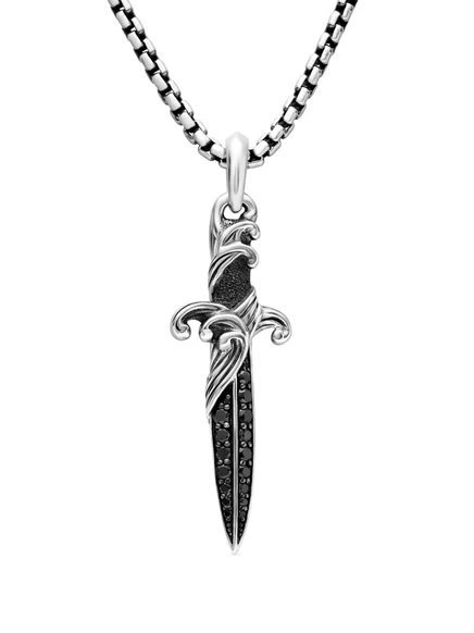 Амулет David Yurman Waves Dagger, 43,8 мм, черный