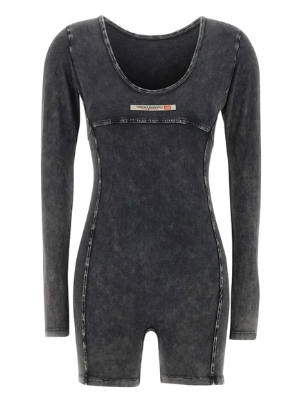 Женский комбинезон Diesel из джерси с длинными рукавами, черный