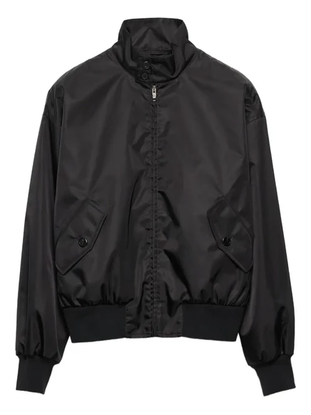 Куртка Prada с заниженным плечом и рукавами на молнии спереди black