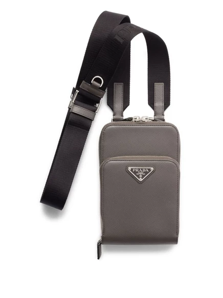 Чехол для телефона Prada на молнии grey