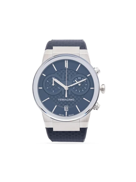 Мужские часы Ferragamo Sapphire Chrono 41 мм, синий циферблат