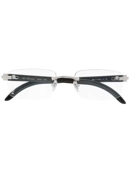 Унисекс-очки Cartier Eyewear C Décor, безободковые, чёрные