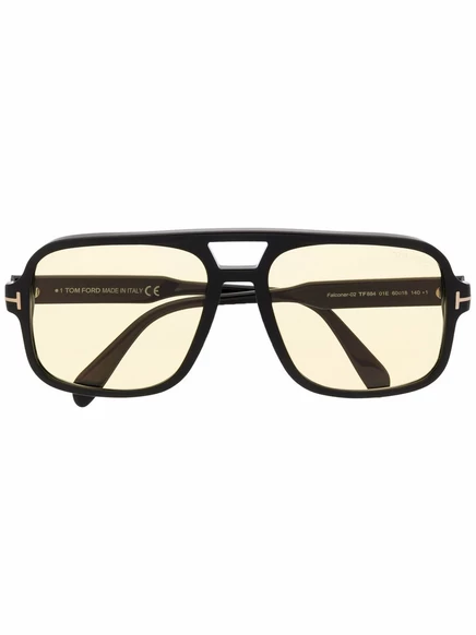 Унисекс солнцезащитные очки Tom Ford Eyewear пилот, черные
