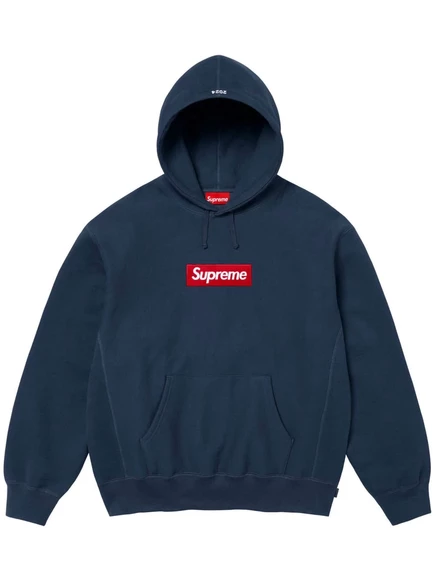 Унисекс худи Supreme Box Logo, темно-синее
