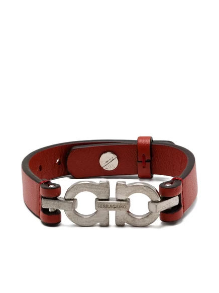Мужской браслет Ferragamo double-Gancini, красный