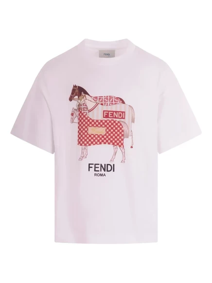 Футболка для мальчиков Fendi Cavalli, белая
