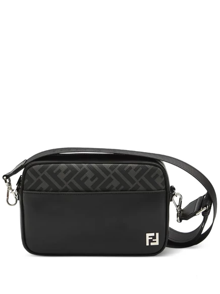 Мужская сумка-мессенджер Fendi из телячьей кожи, черная