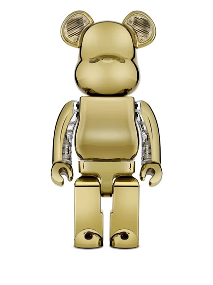 Колонка Bearbrick Audio Chrome Gold Edition, золотистая