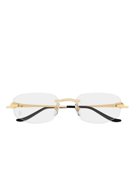Унисекс очки Cartier Eyewear Panthère без оправы, золотистые