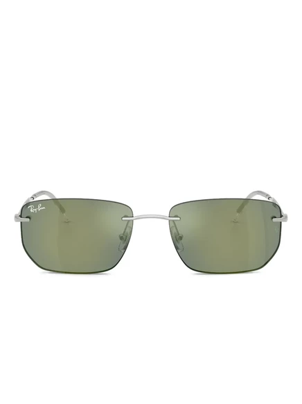 Унисекс солнцезащитные очки Ray-Ban без оправы, серебристые