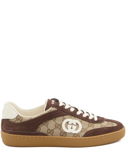 Кроссовки Gucci на шнуровке G  brown