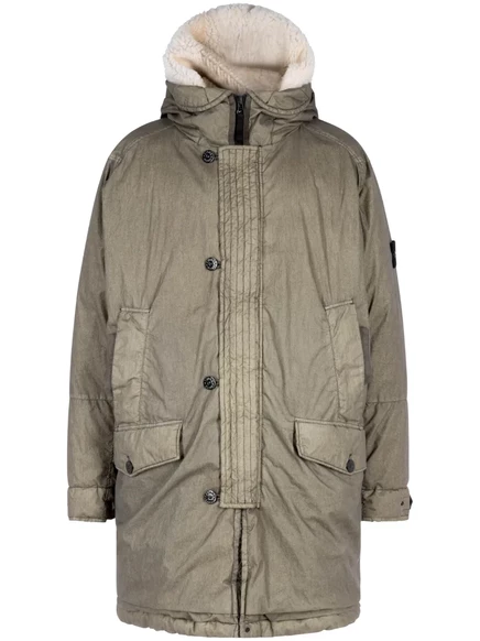 Длинная парка Stone Island grey