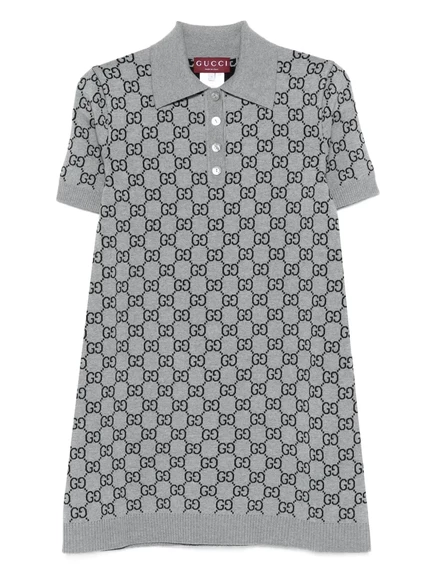 Женское мини-платье Gucci с логотипом GG, серое
