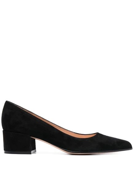 Замшевые туфли-лодочки Gianvito Rossi Piper 45 мм black