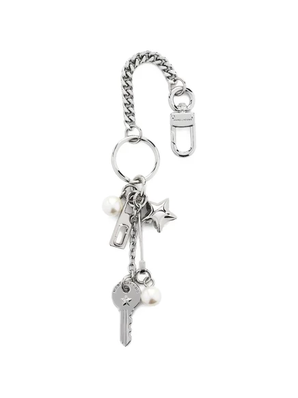 Женский брелок Marc Jacobs Grommet Pearl, серебристый