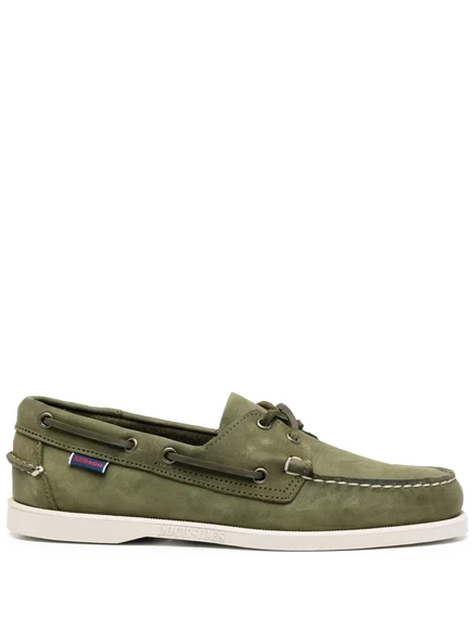 Мужские топсайдеры Sebago из замши, зелёные