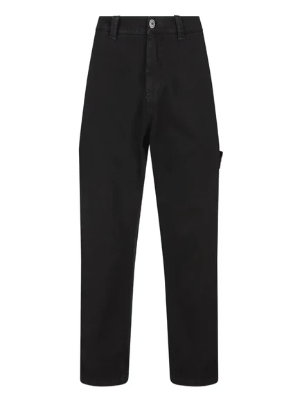 Мужские брюки Stone Island с нашивкой логотипа, синие
