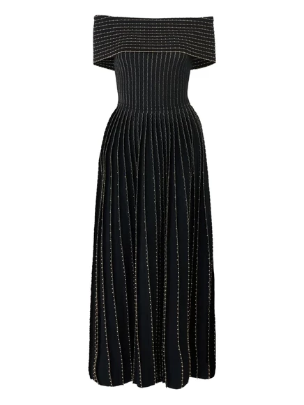 Женское платье Carolina Herrera с бисером, черное