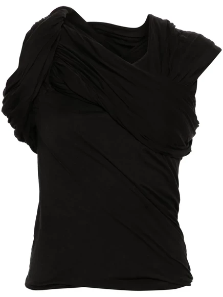 Женский драпированный топ Rick Owens Harness T, черный