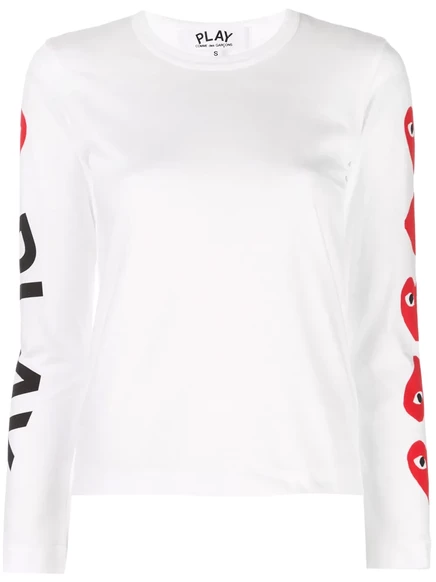 Толстовка с логотипом Comme Des Garçons Play white