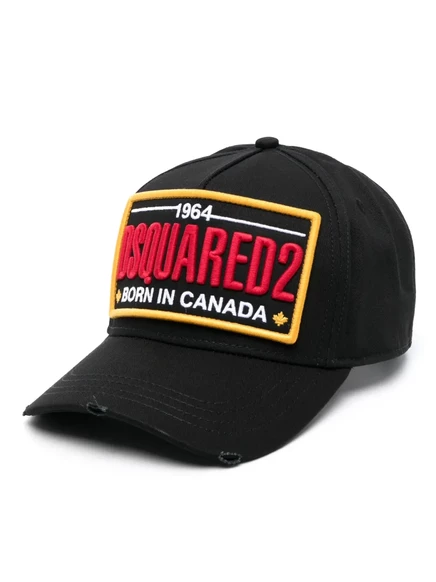 Мужская кепка DSquared2 с вышитым логотипом, черная