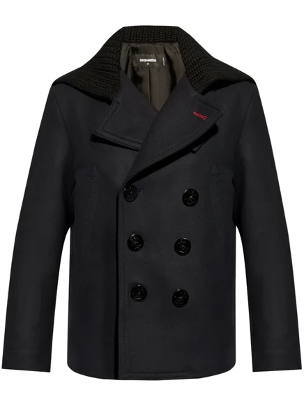 Двубортный жакет с трикотажными вставками DSQUARED2 blue