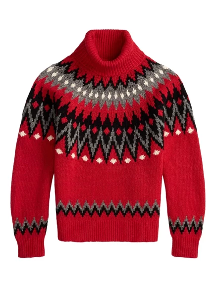 Женский свитер Polo Ralph Lauren фейр-айл водолазка, красный