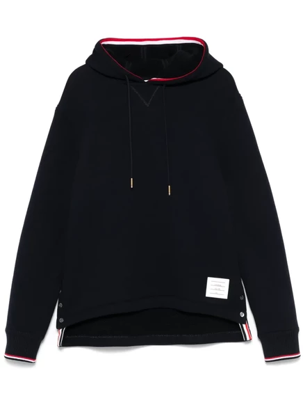 Мужское худи Thom Browne с RWB-полосой, синее
