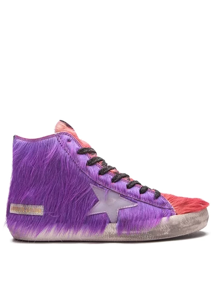 Женские высокие кеды Golden Goose Francy, фиолетовые