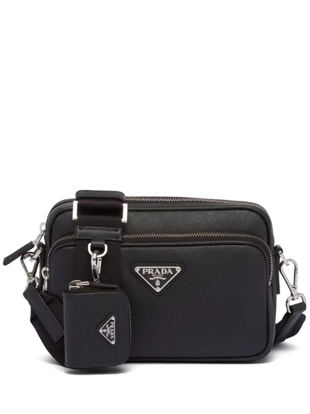 Сумка через плечо из сафьяновой кожи Prada black