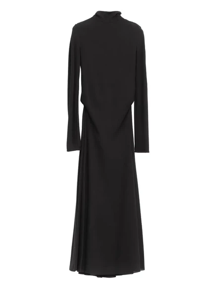 Женское платье Alaïa макси с вырезом-сердцем, черное