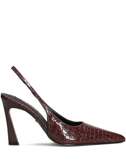 Туфли-лодочки с эффектом крокодиловой кожи Werner pointed red