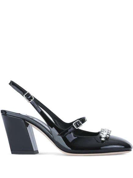 Туфли-лодочки Jimmy Choo 85 мм, украшенные кристаллами Belinda, на плоской подошве