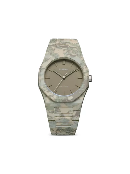 Часы D1 Milano Polycarbonate 40,5 мм, зеленый камуфляж